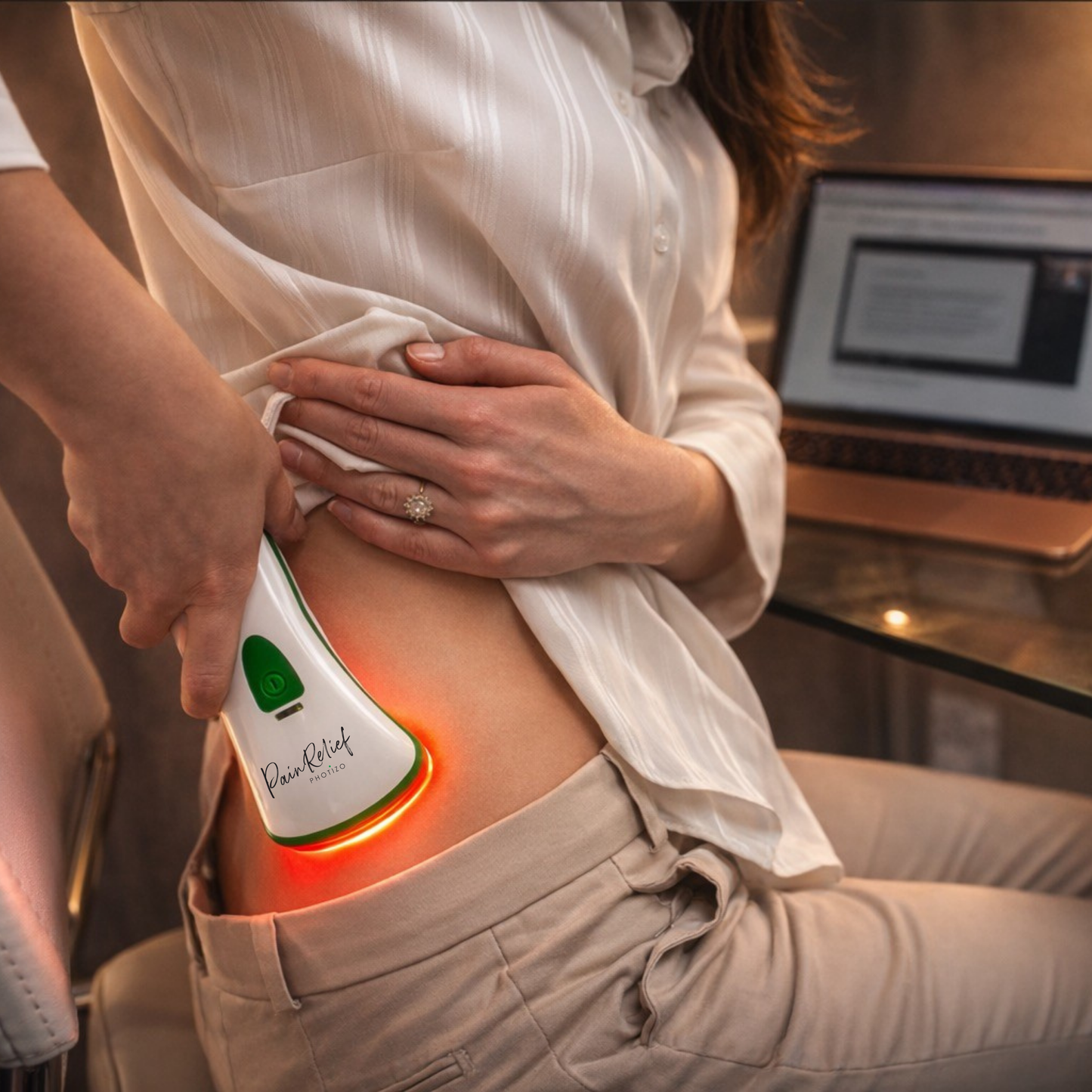 red light therapy used on lower back 